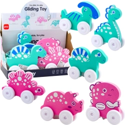 Foam Dinosaur on Wheels for Kids Mix Colors