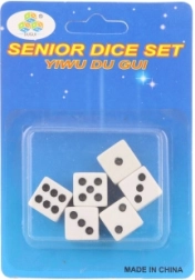 Spēļu kauliņu komplekts blisterī 1,5 cm (6 gab.)