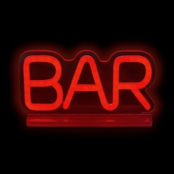 LED neona lampiņa “BAR” 2Kids Toys