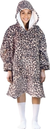 Silta mikinas tipa sega ar kapuci COZY NOXXIEZ ar leopardraksta apdruku