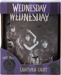 Dekoratīvā lampa Wednesday – gotiska laterna ar dejojošās WEDNESDAY motīvu