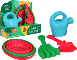 Milzu smilšu rotaļlietu komplekts ar salokāmu spaini