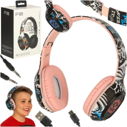 Bezvadu Bluetooth bezvadu austiņas spēlēm un sportam, rozā