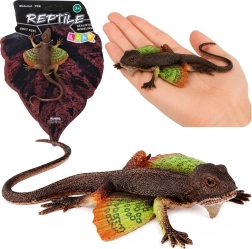 Realistic rubber frilled lizard figurine 13 cm