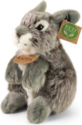 Plīša zaķītis pelēks 20 cm, eco friendly