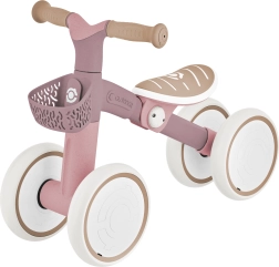 Globber EcoLogic balance bike for toddlers in berry color