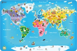 Wooden World Map Puzzle for Children Classic World