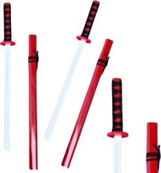 Koka treniņa katana sarkanā 70 cm