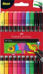 Faber-Castell Neon divpusējie flomāsteri - 10 krāsas