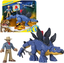 Imaginext Jurassic World Stegosaurus un Dr. Grants – figūriņu darbības komplekts