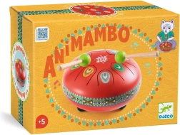 Djeco Animambo sarkanais mēlīšu bungas ar notīm