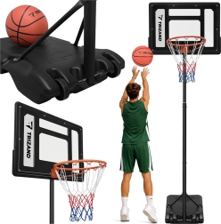Stacionārs basketbola grozs Trizand 259 cm ar regulējamu augstumu un bumbu