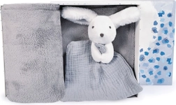 Dāvanu komplekts Happy Doudou – zaķītis un sedziņa