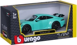 Metāla modelis Porsche 911 GT3 1:24, piparmētru zaļš, no Bburago