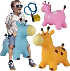 Lēkājošs gumijas zirdziņš žirafe