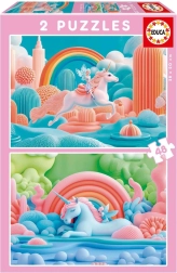 Magic Unicorns Puzzle 2x48 Pieces