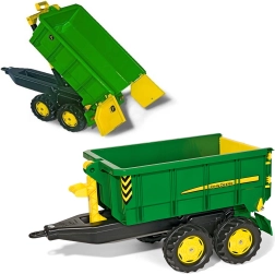 Liela divasu izgāžamā piekabes puspiekabe JOHN DEERE Rolly Toys traktoriem