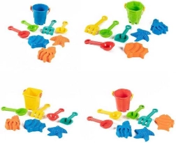 Sand set with bucket, tools and molds