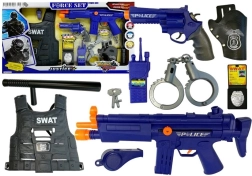 Police play set with shooting sounds and accessories