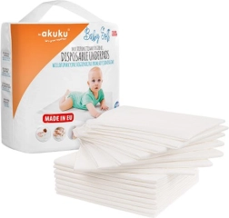 Vienreizlietojamie higiēniskie paladziņi Akuku Baby Soft 40 × 60 cm, 15 gab.