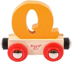 Koka vagons Bigjigs Rail ar burtu Q