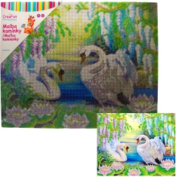 Diamond Painting – Swans 40 × 50 cm