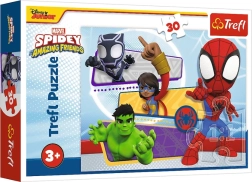 Puzle 30 gabali – drosmīgais Spidey – MARVEL – Trefl