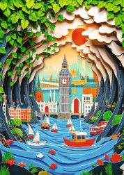 Puzzle Trefl Paper Art: Londona 1000 gabalu