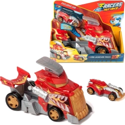 T-Racers Mix ’N Race Fire Launcher Truck – kravas auto ar palaišanas ierīci