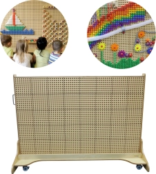 MASTERKIDZ brīvi stāvoša radošā STEM tāfele 166 × 125 cm