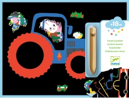 Skrāpējamo auto komplekts pašiem mazākajiem no Djeco