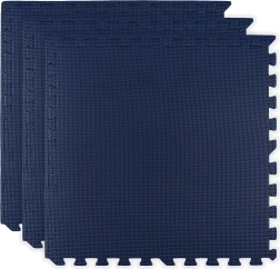 HUMBI Foam Mat 180×60, large waterproof puzzle, safe, 3 pcs, dark blue