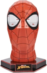 3D papīra modelis SPIDER-MAN galvai uz pamatnes – 4D Build bez līmes