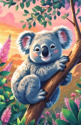 Mini puzle Treflíci: Koala, 54 detaļas