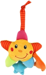 Plush star with wind-up music box 18 × 18 cm, hanging toy 3m+