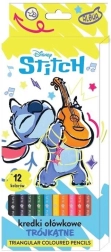 Krāsainie zīmuļi Lilo un Stitch – 12 gab.