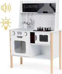 Wooden kids’ kitchen with lights and sounds ECOTOYS