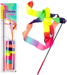 Krāsaina vingrošanas lente ar kātiņu dejai un vingrošanai