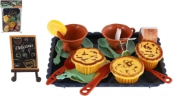 Bērnu tējas serviss ar plastmasas paplāti