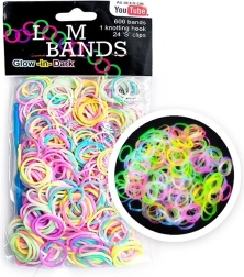Loom gumijas – spīdošas tumsā – radošais komplekts 600 gab.