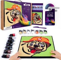 Okto krāsošana ar masu pēc cipariem – buldogiņš 29 × 29 cm