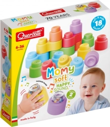 Momy mīkstie krāsainie klucīši un skaņas grabulīši - 18 gab.
