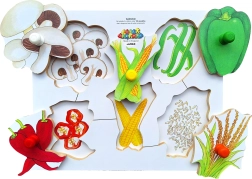 Wooden Board Puzzle Vegetables