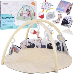 Izglītojošs rotaļu paklājs ar lokiem un piekaramām rotaļlietām