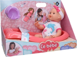 Leļļa čurā ar komplektu un vanniņu 41 cm