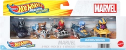 Hot Wheels RacerVerse Marvel – piecu metāla automašīnīšu komplekts