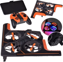 Izklaidējošs drons ar kameru un apgaismojumu