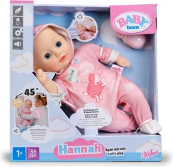 Baby Born Hannah – let’s play, doll 36 cm with bottle and pacifier