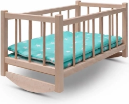 Baby Mix koka šūpulis/šūpulītis lellēm ar gultasveļu