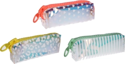 Caurspīdīgs penālis-etvijs 21 × 4,5 × 7 cm – krāsu mikss